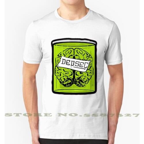 Dedsecbrainlogo Black White Tshirt For Men Women Dedsec Fresh Hot New Cool Green Brain Jar Hack Hacker Watch Dogs Watchdogs Logo