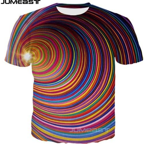 Jumeast Brand Men Women 3D Printed T-Shirt Visual Illusion Short Sleeve New Fashion Summer T Shirt Sport Pullover