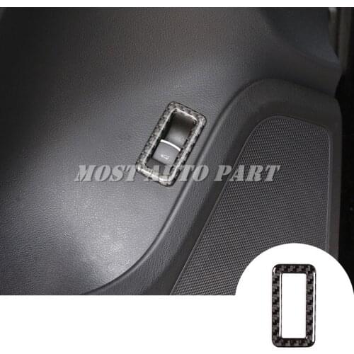 Carbon Fiber Rear Trunk Switch Button Frame Trim Cover For VW Touareg 2011-2018 Car accesories interior Car decoration