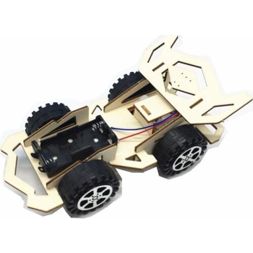 Creative electric wooden racing elementary school students and technology small invention science experiment toy DIY handwork