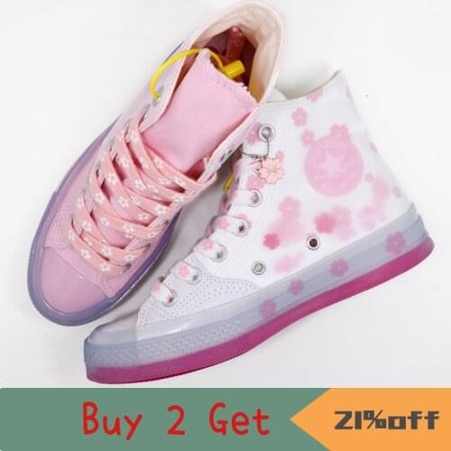 Buy 2 Get 21% Off 1970s Cherry Blossom Powder AF1 Shoelace High Help Low Help Original Female Flower Lace Decoration Buckle