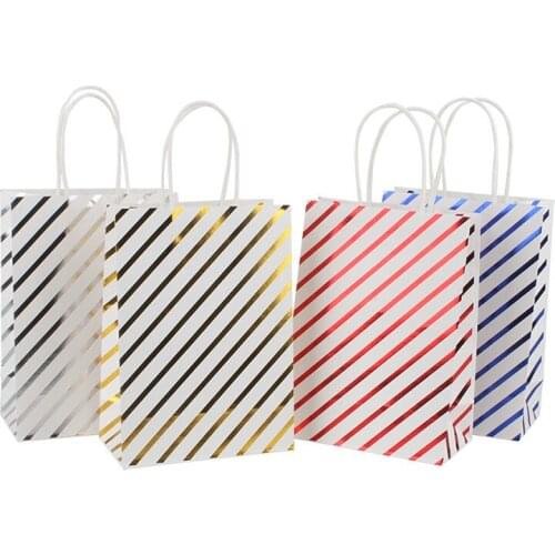 12Pcs/Lot Small Gift Bags with Handles Thicken Paper Bag for Packaging Cute Party Favor Bags for Gift 15x8x21cm Jewelry Bags