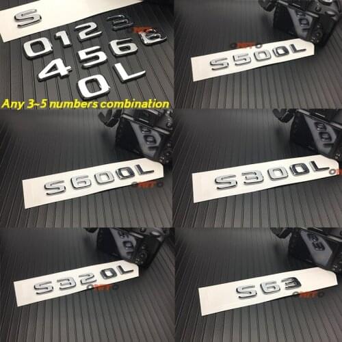 Trunk Rear Emblem Badge Letters Sticker For S Class S S63 S320L S400L S500L S600L S350L S300L S65L S180 S200 S600