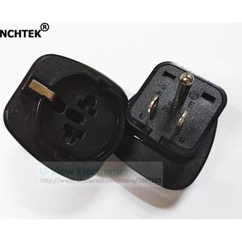 NCHTEK 10A 250V US 5-15P Male to Universal US EU 3Pin Female AC Power Travel Adapter Converter/Free Shipping/10PCS