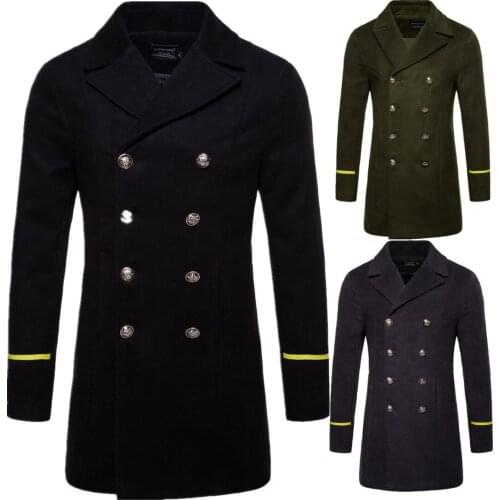 New woolen coat woolen coat coat mid-length mens windbreaker