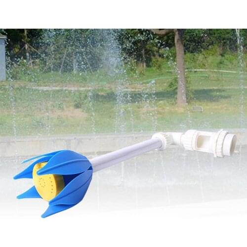 1Pc Plastic Swimming Pool Waterfall Sprayer Lotus Flower Pond Accessories Fountain Nozzle Kit Easy to Install