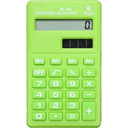 Portable 8 Digits Calculator Candy Color Reliable Pocket Size Handheld Calculator Office Supplies