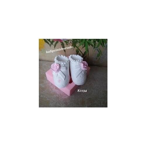 Floral baby shoes silicone mold