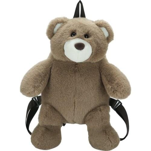 Cute Bear Bag Women 2020 New Cartoon Girl Plush Doll Bag Ins Net Red Plush Backpack Fashion