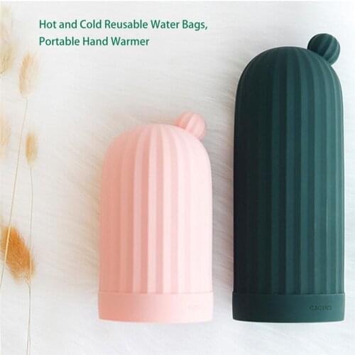 Dual Use HeatingTemperature Resistant Cactus Gift Soft Hand Warmer Sealing Durable Silicone Hot Water Bottle Decor Ornaments