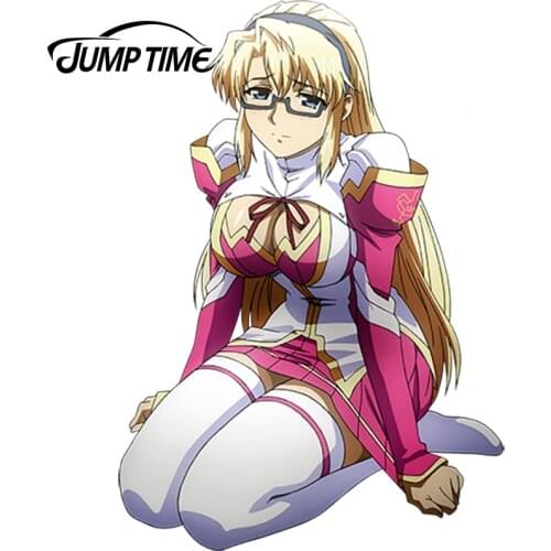 JumpTime 13cm x 9.1cm Sexy Car Stickers Freezing Satellizer Cartoon Anime Car Styling Vinyl Bumper Decal Exterior Sticker