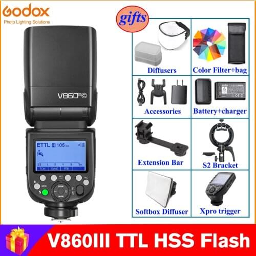 Godox V860 III TTL Flash V860III Speedlite HSS 450 Full Power Flashes for Canon 6D 5D Mark II 5D Mark IV 450D 1100D DSLR Cameras