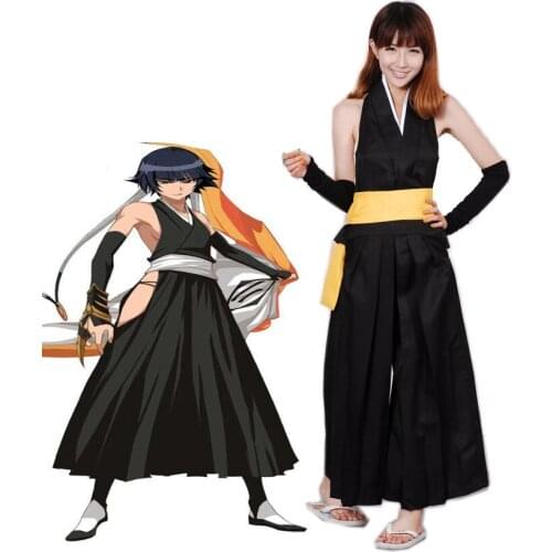 Japan Amime Bleach Cosplay 2nd Division Captain Soi Fong Full outfits Women Sexy Suits Costumes for Halloween Party