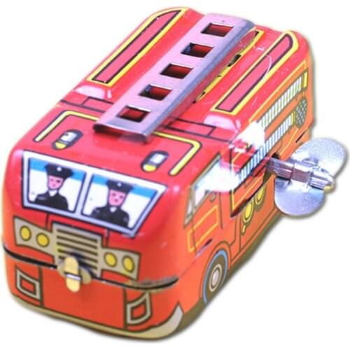 1PC Mini Vintage Tin Metal Toys Bus Design Kids Children Childhood Classic Wind Up Clockwork Tin Toy Classic Toys