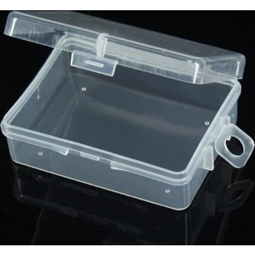 1Pc Practical Clear Plastic Transparent Storage Box Debris Collect Container Case With Lid Hanging Hole Portable Storage Box