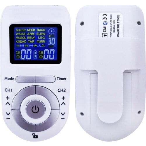 12 Modes Electric Pulse Massager 2 Output EMS Nerve Muscle Stimulator Low Frequency Physiotherapy Treatment Tens Machine HOT