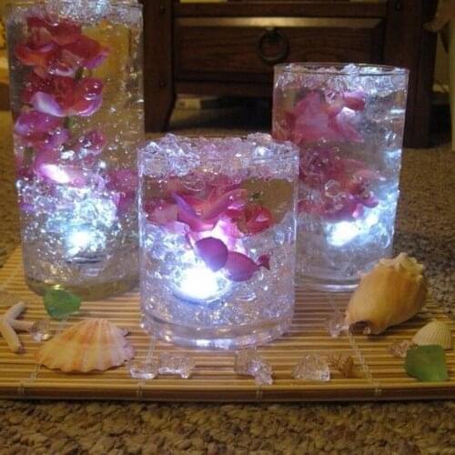 12 Pieces/lot Led Candle Floralyte Lamps, Waterproof Tea Lights, Submersible for Wedding Decoration
