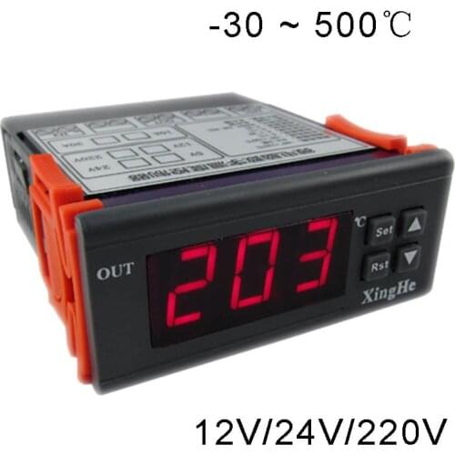 -30`500 Celsius degree full temperature controller for heating or cooling system high temperature thermostat 12V 24V 220V
