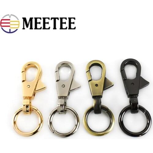 5/10pcs 15x55mm O Ring Metal Strap Buckles Dog Collar Webbing Handbag Hanger Lobster Clasps Keychain Swivel Hook DIY Accessories