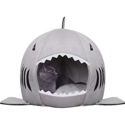 Cats Shark Bed House Sweet Basket Dog Toys Hamster Cage Cave Accessories Pet Products Supplies