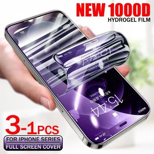 1000D Hydrogel Film For iPhone 12 Pro Max Screen Protector For iPhone 11 Pro Max X XS XR 8 7 6S 6 Plus SE2020 12Pro Soft Film