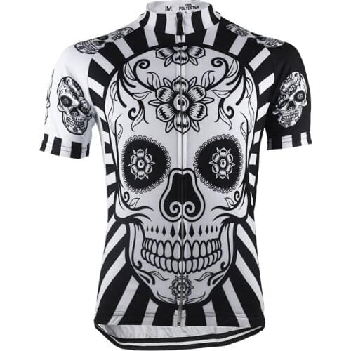 Fashion Skull Design Cycling Jersey Mountain Bike Clothing Bicycle Clothes Breathable Maillot Ciclismo Hombre Race Bike Clothing