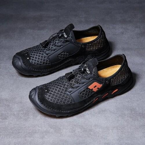 WWKK 2021 Fashion Outdoor Mens Shoes Lace-Up Lazy Mens Casual Shoes Breathable Sneakers for Men Soft Driving Fashion