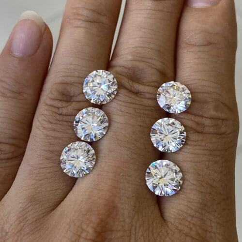 Mosangnai Pass Positive Diamond Test 1 Carat 6.5mm D VVS1 White Loose Moissanite For Ring