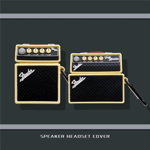 Luxury Fender Speaker headset Earphone Case For Airpods 3 2 1 Pro ireless bluetooth headphone Soft silicone Cover Accessories