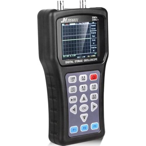 New Hand-held Oscilloscope Digital Oscilloscope 1 channel 30MHZ 200MSa/S with Portable USB Charger Probe Cable JDS6031
