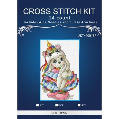 Oneroom Needlework,similar dmc threads DIY Cross Stitch,Sets For Embroidery kits,14CT&16CT,Rabbit style 12