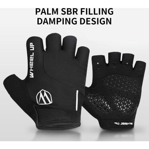 WHEEL UP Riding Bike Gloves Half Finger Gloves For MTB Cycling Bicycle Motorcycle Anti-Skid Breathable Shockproof Mitt