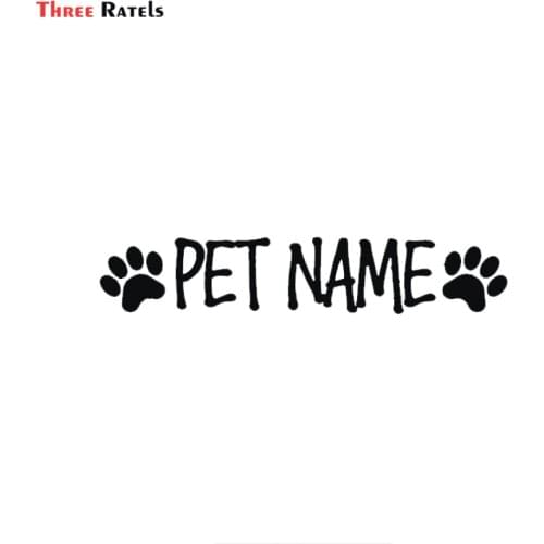 Three Ratels FD611 Personalised Dog Cat Pet Puppy Sticker, Bowl NOT Included Decal Custom Name Gift