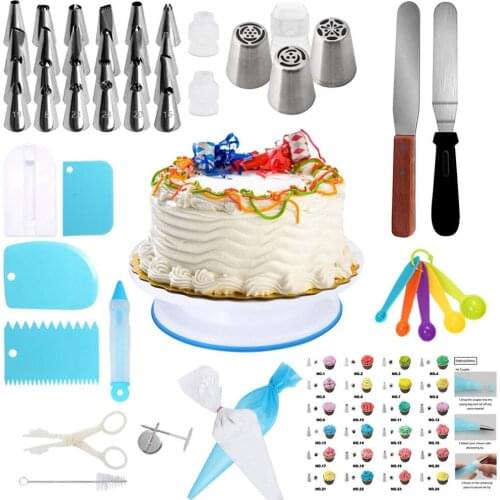 75pcs Plastic Cake Turntable Rotating Cake Plastic Dough Knife Decorating Cream Cakes Stand Cake Rotary Table Hot Sal