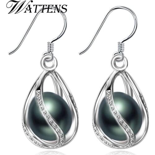 Freshwater Pearl drop earrings Pearl Jewelry retro Choker for Women Casual Jewelry Pearl 925 Sterling Silver Bohemia earrings