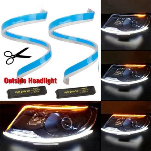 Signal Lamp 2 Pcs LED Stripes Turn Signal Switchback Indicator DRL Daytime Running Lights US Car Lights Accessories