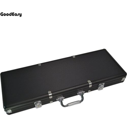 High Quality 500pcs Capacity Poker Chip Suitcase Chip Container Chip Case Box poker chips Aluminum Silver Black