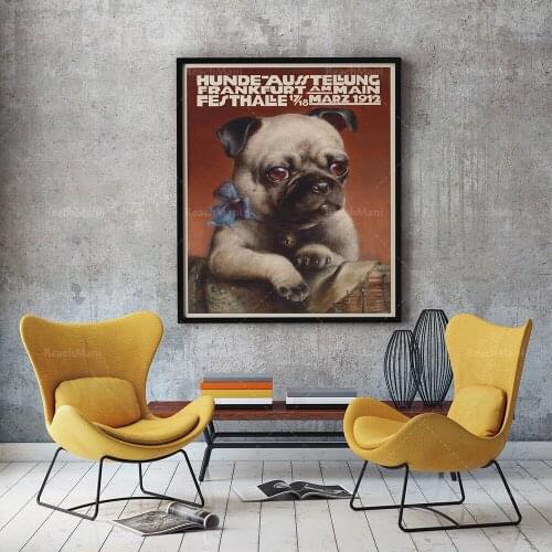 Animal Dog Exhibition Poster Art Deco Gift Poster