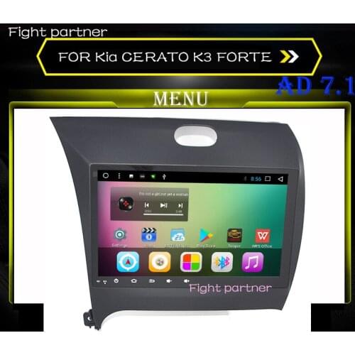 Factory price 9inch Android 7.1 android car dvd player gps navigation for Kia CERATO K3 FORTE 2013 2014 2015 2016