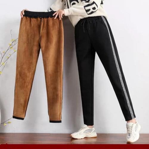 Women Pants Winter High Waist Casual Sports Pants Female Black Pants Loose Sweatpants Pantalones De Mujer