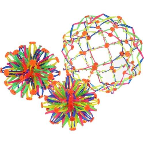 1pc Colorful Stretch Expanding Ball Toys For Baby Kids Throwing Ball Stretching Shrinking Ball Sphere Kindergarten Ring