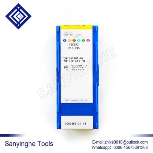 Free shipping high quality sanyinghe 10pcs/lots TCMT16T304-HM / TCMT16T308-HM YBC252 cnc carbide turning inserts