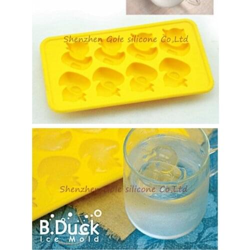 100pcs/lot Luo Hasi Ducks ice mold [boxed] - hot summer animal small yellow duck shape ice lattice