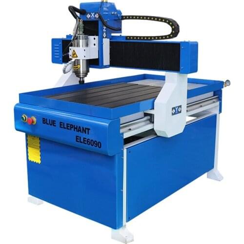 1.5KW 110V 220V Spindle CNC6090 CNC-6090 CNC Engraving Machine +1.5kw VFD CNC Router Water-Cooling, Blue Elephant CNC Machine