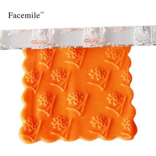 16x1cm chrysanthemum Flowers Rolling Pin Decor Does Not Touch The Flattening Rod Side Stick 51012 Gift