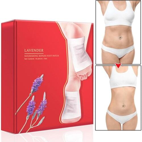 20pcs Detox Foot Pads Lavender Nourishing Moisturizing Repair Foot Patches Adhesive Feet Cover Foot Skin Care Tools