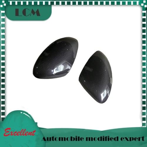 2016-2018 For-Porsche 718 Cayman Add On Style Carbon Fiber Mirror Cover Body Side Rear View Mirror Caps LHD Only