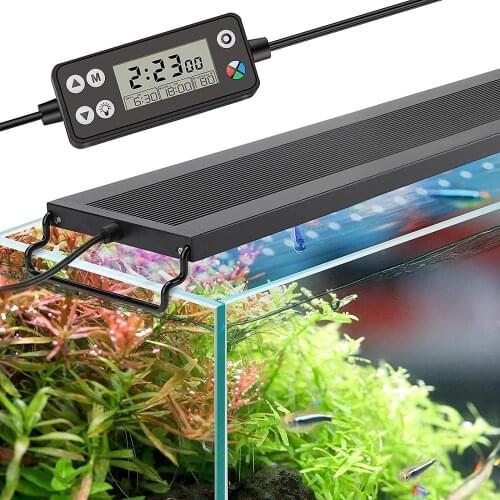 30/45cm WRGB LED Aquarium Light with Timer Waterproof Fish Tank Light Underwater Lamp Aquariums Decor Lighting Planted Lights