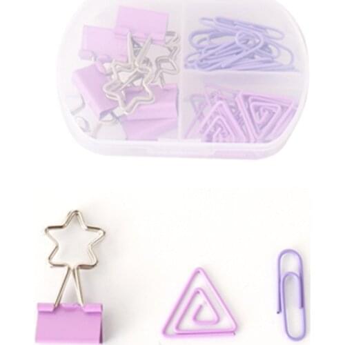 48pcs/box Macaron Color Binder Clips Push Pins Paper Clips Kawaii Stationery School Supplies Office Accessories Desk Set