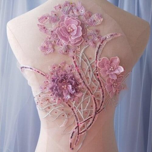 Sequins flower rhinestone patch apliques de roupa crystal rhinestone applique sew on patches for clothing para vestuario